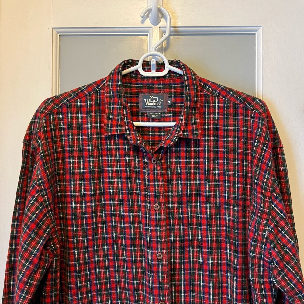 Vintage Woolrich Red and Green Buffalo Plaid Casual Shirt Button Up